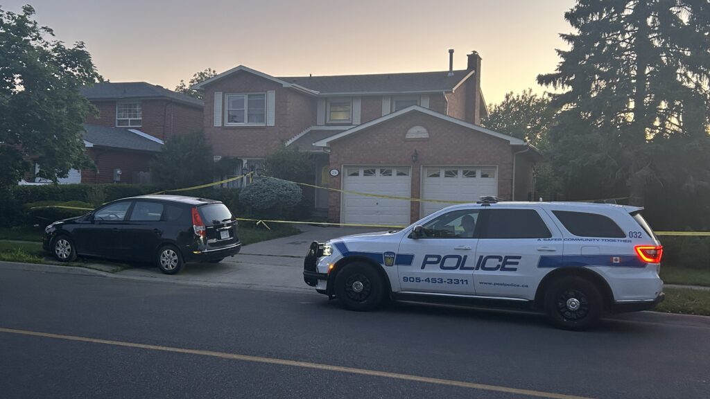 Police were called to a home in the area of Kennedy Road North and Williams Parkway just after 8:23 p.m. for what officials initially described as a medical emergency. Photo: Giancarlo DeSantis/CityNews.