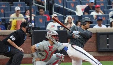 Triples by Lindor, Soto lead New York Mets past Philadelphia Phillies to snap seven-game skid and give Green first win