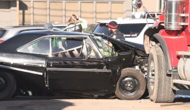 Male dead after driver hits parked truck in Etobicoke