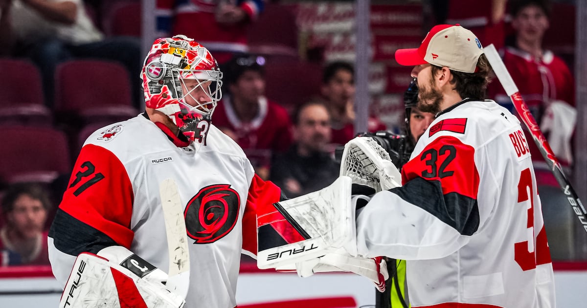 Frederik Andersen remains Hurricanes’ third-string at practice as Game 6 awaits