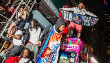 A ‘secure zone’ stops New York Knicks fans from gathering outside MSG, rankling die-hards and the team owner