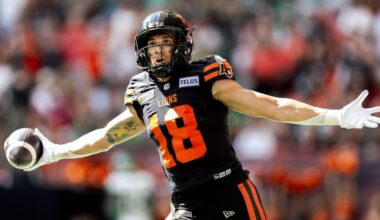 B.C. Lions star Justin McInnis 'almost stopped playing' after misuse by Saskatchewan Roughriders