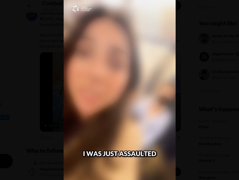 Jewish woman assaulted