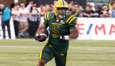 Rankin's pair of touchdowns power Elks over Alouettes in overtime