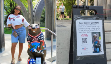 U.S.-themed World Cup beaver vandalized in Toronto