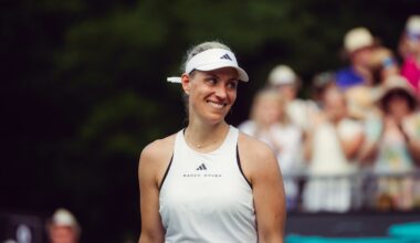Angelique Kerber treats home fans to 'Final Serve' celebration