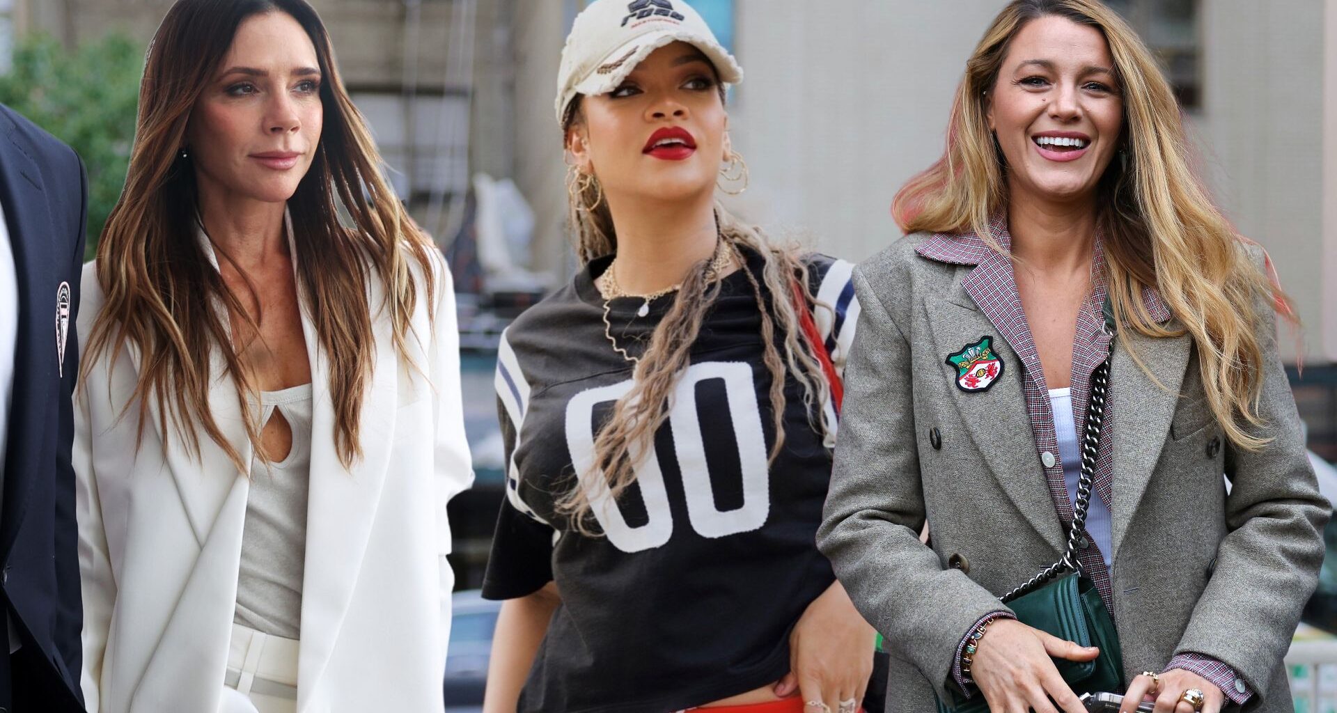 collage of celebrity soccer outfits for the World Cup
