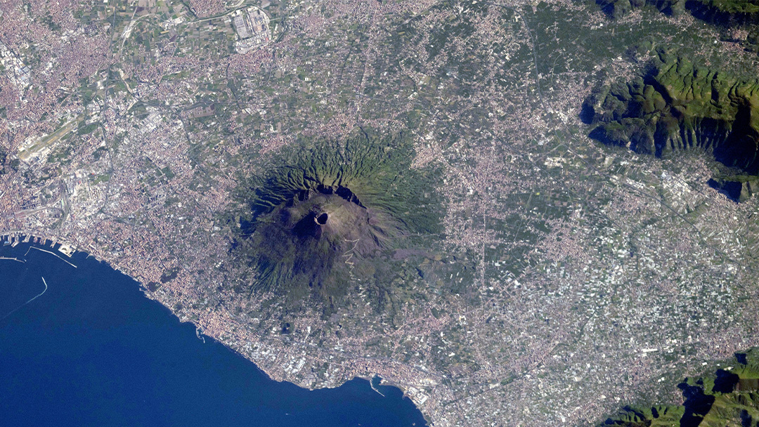 Mt Vesuvius seen from space.