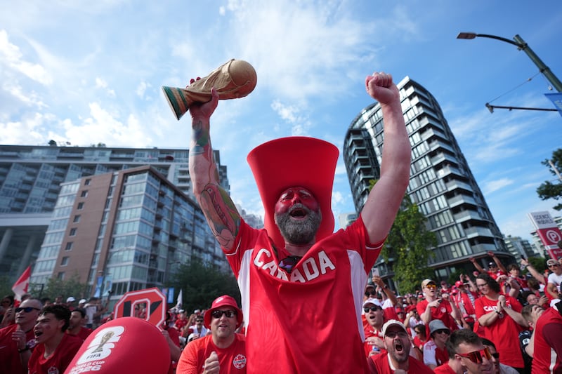 Canada vs. Switzerland fan march