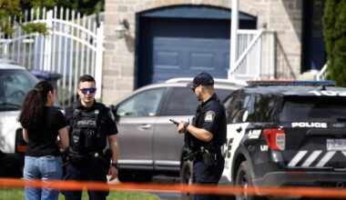 Two Laval police officers and unidentified woman