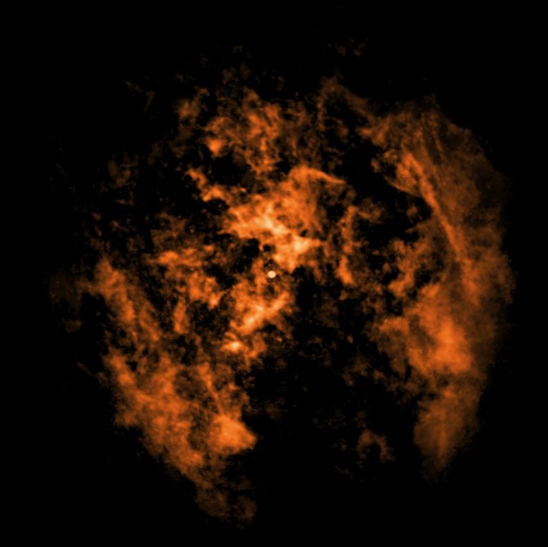 Location of Cold Gas Composed of Carbon Monoxide