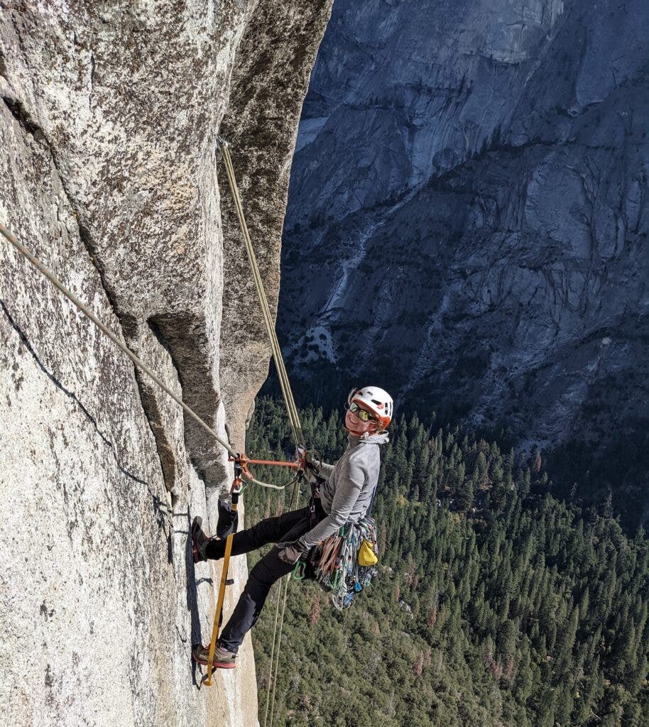 Lydia Marks on a rock climb