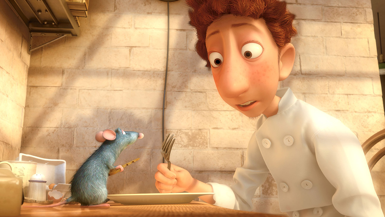 Ratatouille, Remy (voice: Patton Oswalt), Linguini (voice: Lou Romano), 2007.