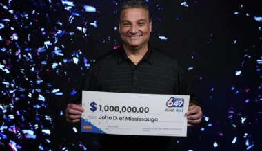 mississauga man wins $1 million in lottery.