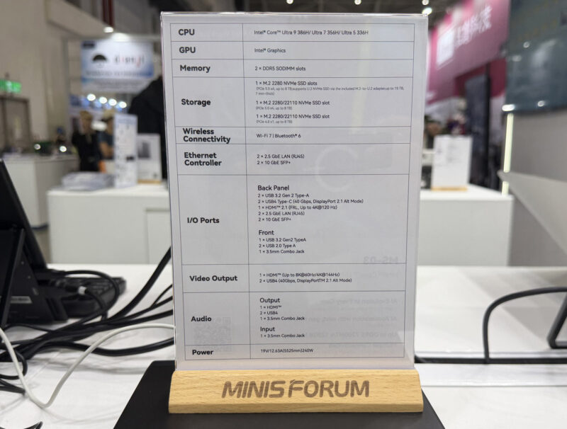 Minisforum MS 03 Specs
