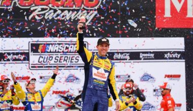 Denny Hamlin wins the NASCAR Cup race at Pocono for his third straight victory