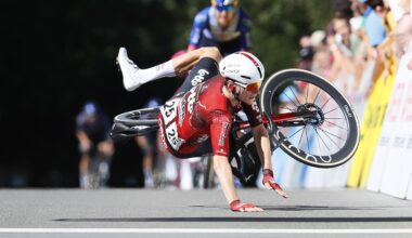 Crashing over the finish line, Liam Slock delivers an unforgettable first professional victory at GP Gippingen