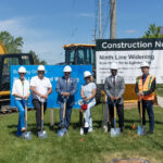 Officials from the Ministry of Infrastructure, Members of Provincial Parliament, the City of Mississauga and project partners attend the Ninth Line Widening groundbreaking.