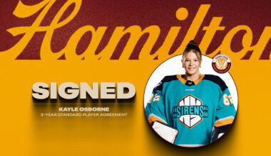 PWHL HAMILTON SIGNS KAYLE OSBORNE TO THREE-YEAR CONTRACT | PWHL