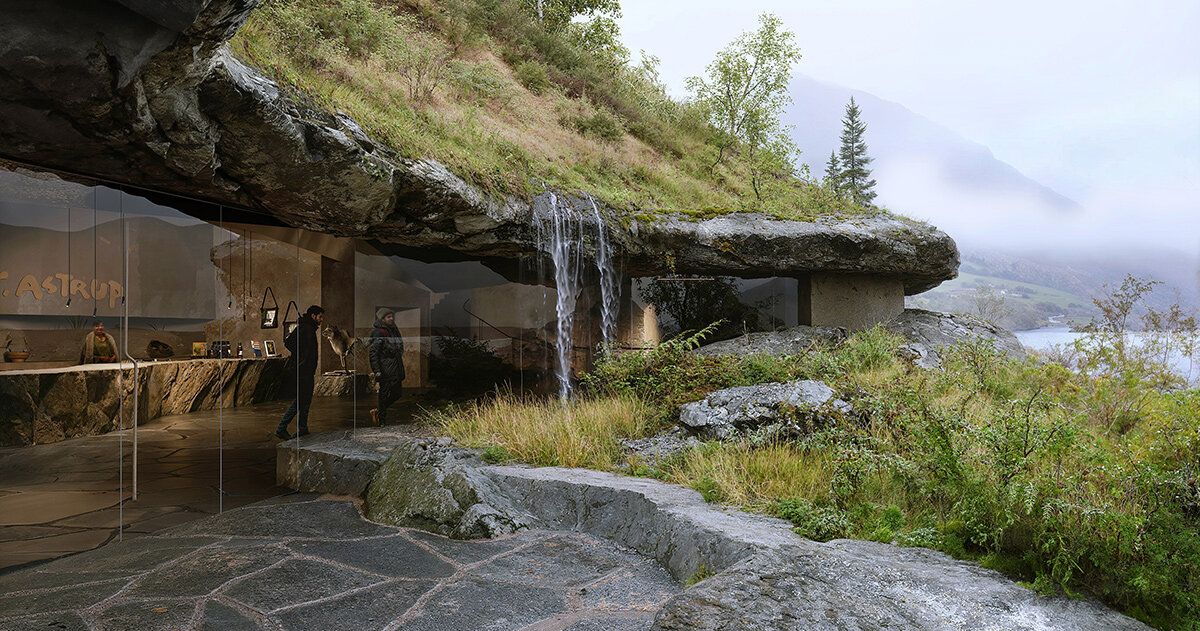PAX imagines cavernous museum embedded into norway's landscape