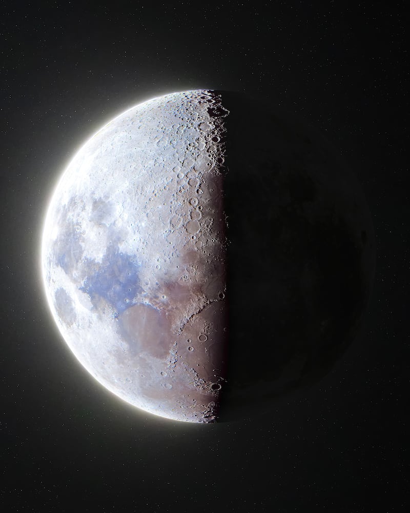 12-panel mosaic moon. Photograph: Karthik Swaminathan
