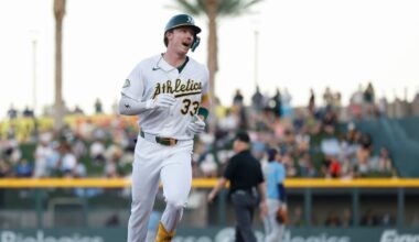 Henry Bolte hits 1st homer, Athletics go deep five more times for win over Milwaukee Brewers in Vegas