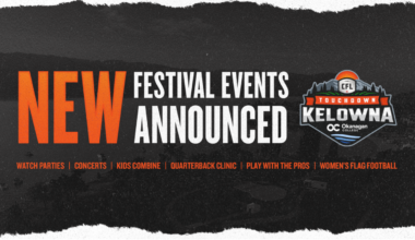 Lions & City of Kelowna Announce Final Lineup Of Festival Events For Touchdown Kelowna