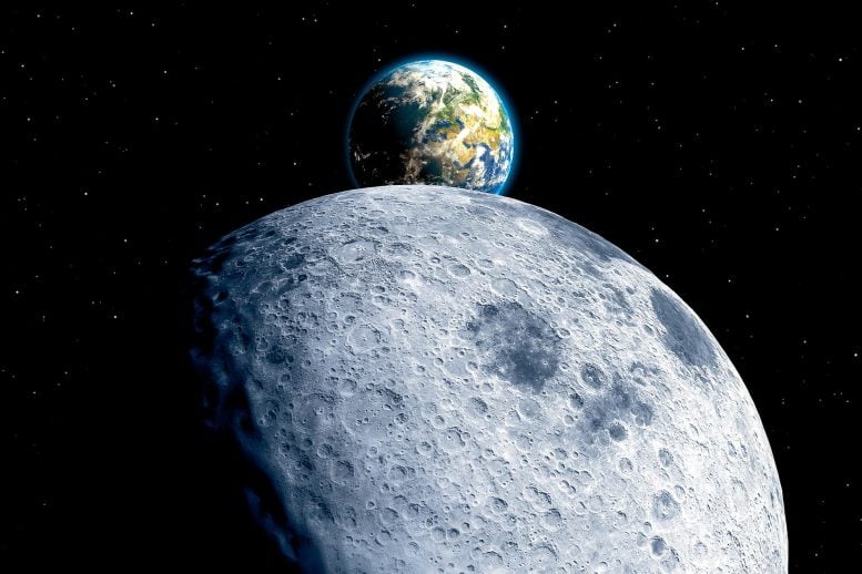 Planet Earth Behind Far Side of Moon