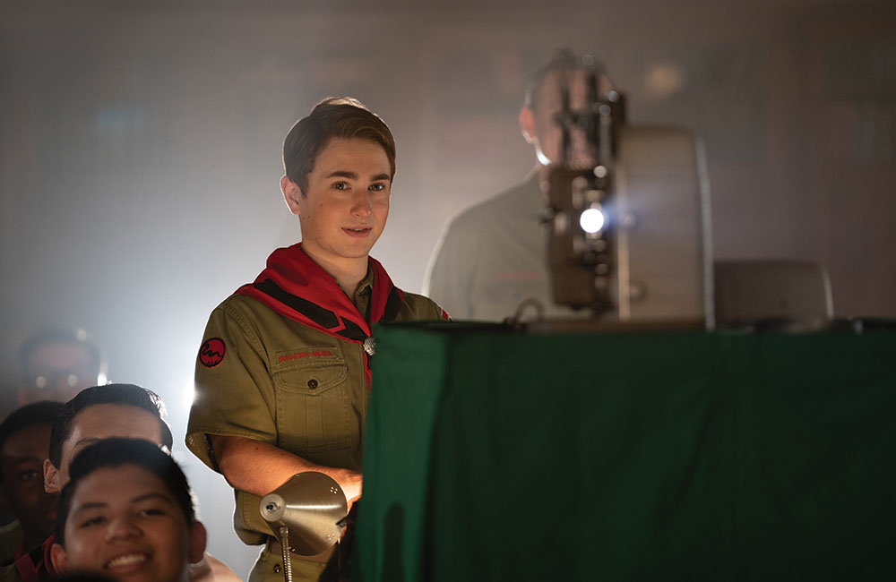 Gabriel LaBelle as an aspiring filmmaker in The Fabelmans, shot by DP Kaminski
