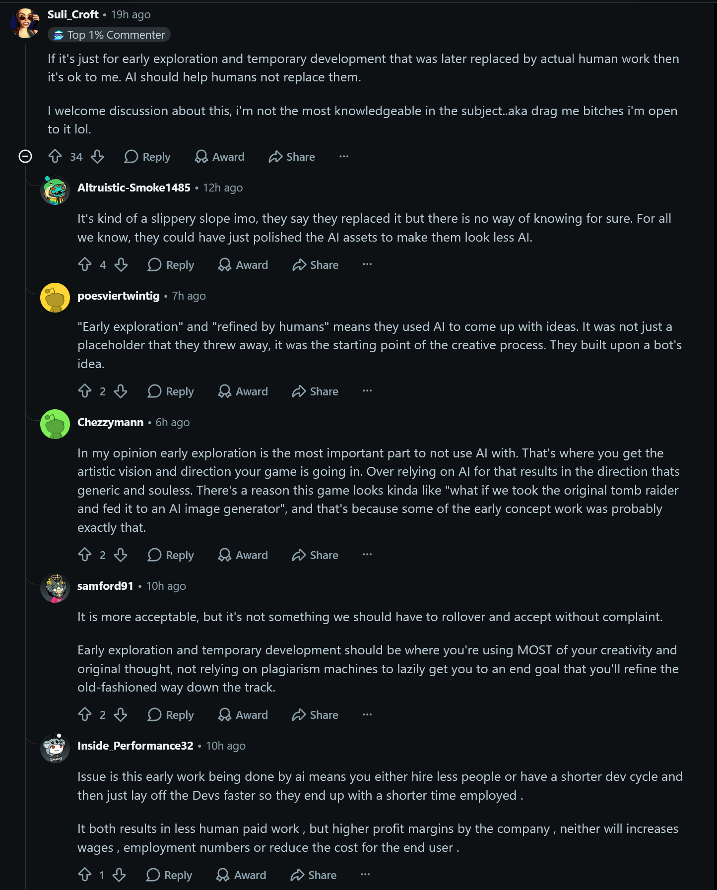 If it's just for early exploration and temporary development that was later replaced by actual human work then it's ok to me. AI should help humans not replace them.I welcome discussion about this, i'm not the most knowledgeable in the subject..aka drag me bitches i'm open to it lol.