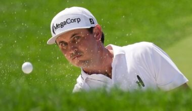 J.T. Poston handles the wind at Memorial for low round of tournament and the lead