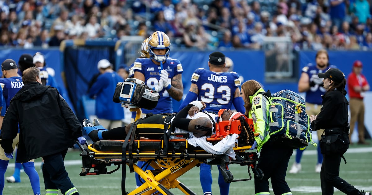 Jamal Peters says he’s okay after being stretchered off in Hamilton Tiger-Cats’ win