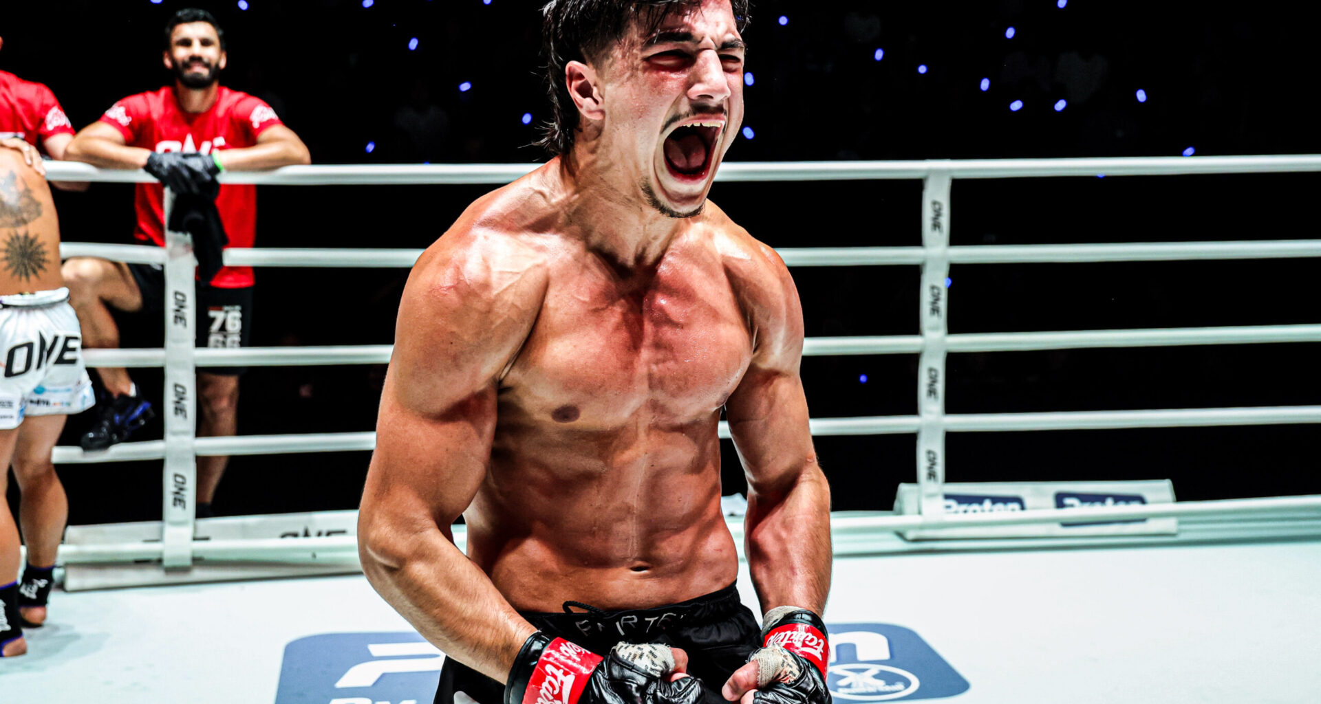 Ramadan Ondash celebrates his win over Suriyanlek Pro Yenying at The Inner Circle May 29.