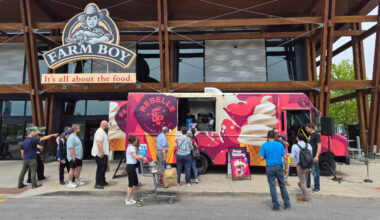A Rebelle Ice Cream truck at Farm Boy Trainyards on Friday for the product