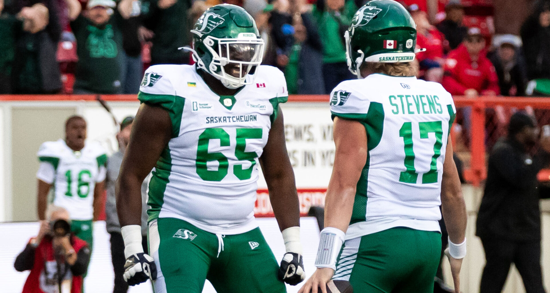 Riders outlast Stamps in overtime to stay unbeaten