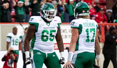 Riders outlast Stamps in overtime to stay unbeaten
