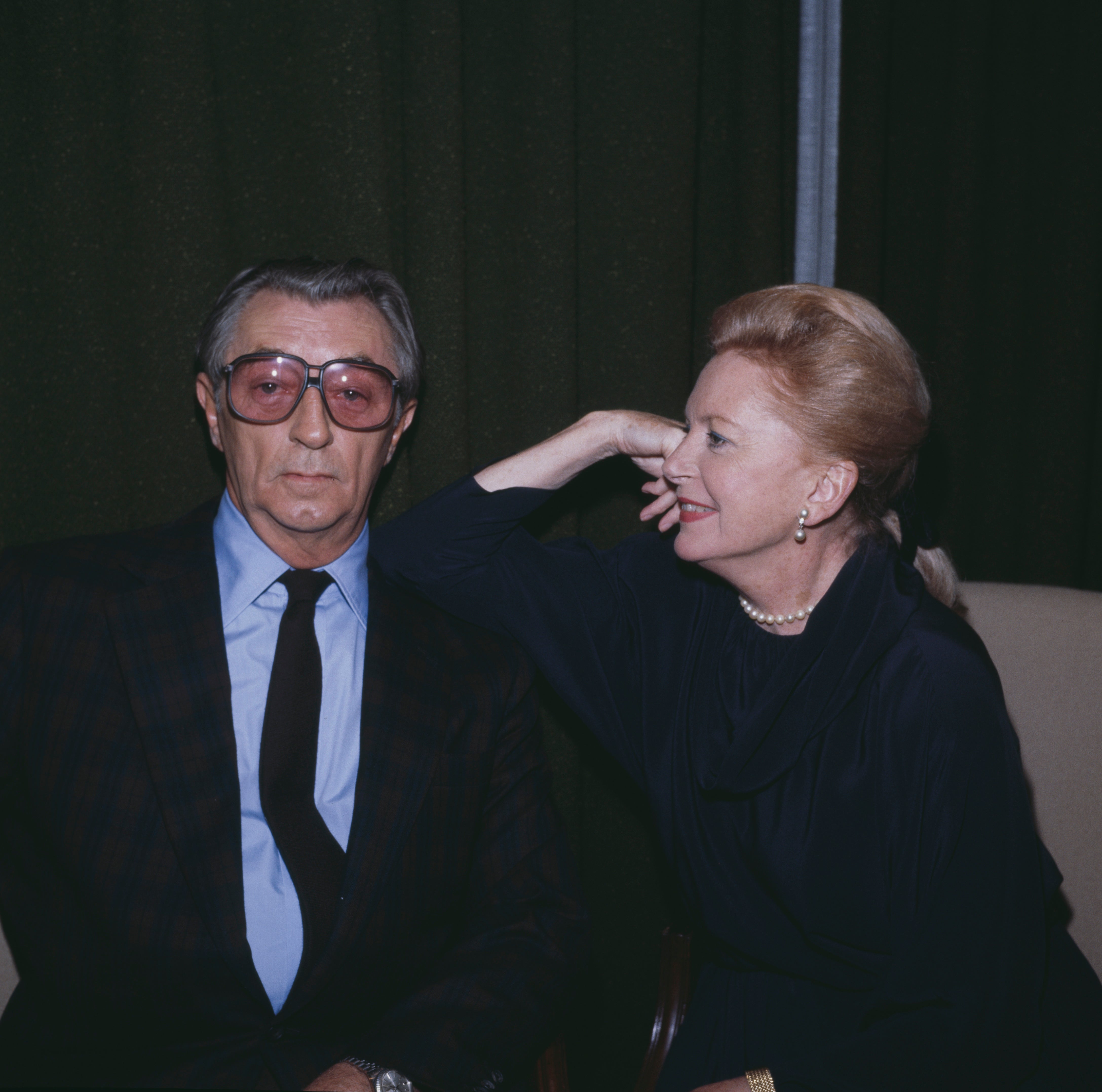 Robert Mitchum and close friend Deborah Kerr in 1984