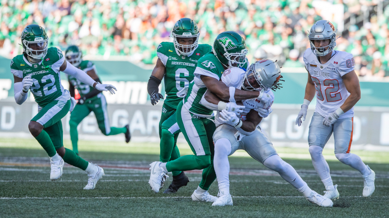 Emilus scores three TDs, Roughriders rally in final minute to edge Lions