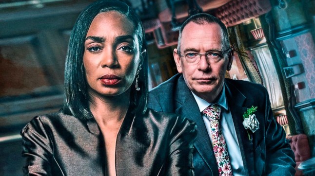 Chelsea and Ian look sombre in an EastEnders composite image