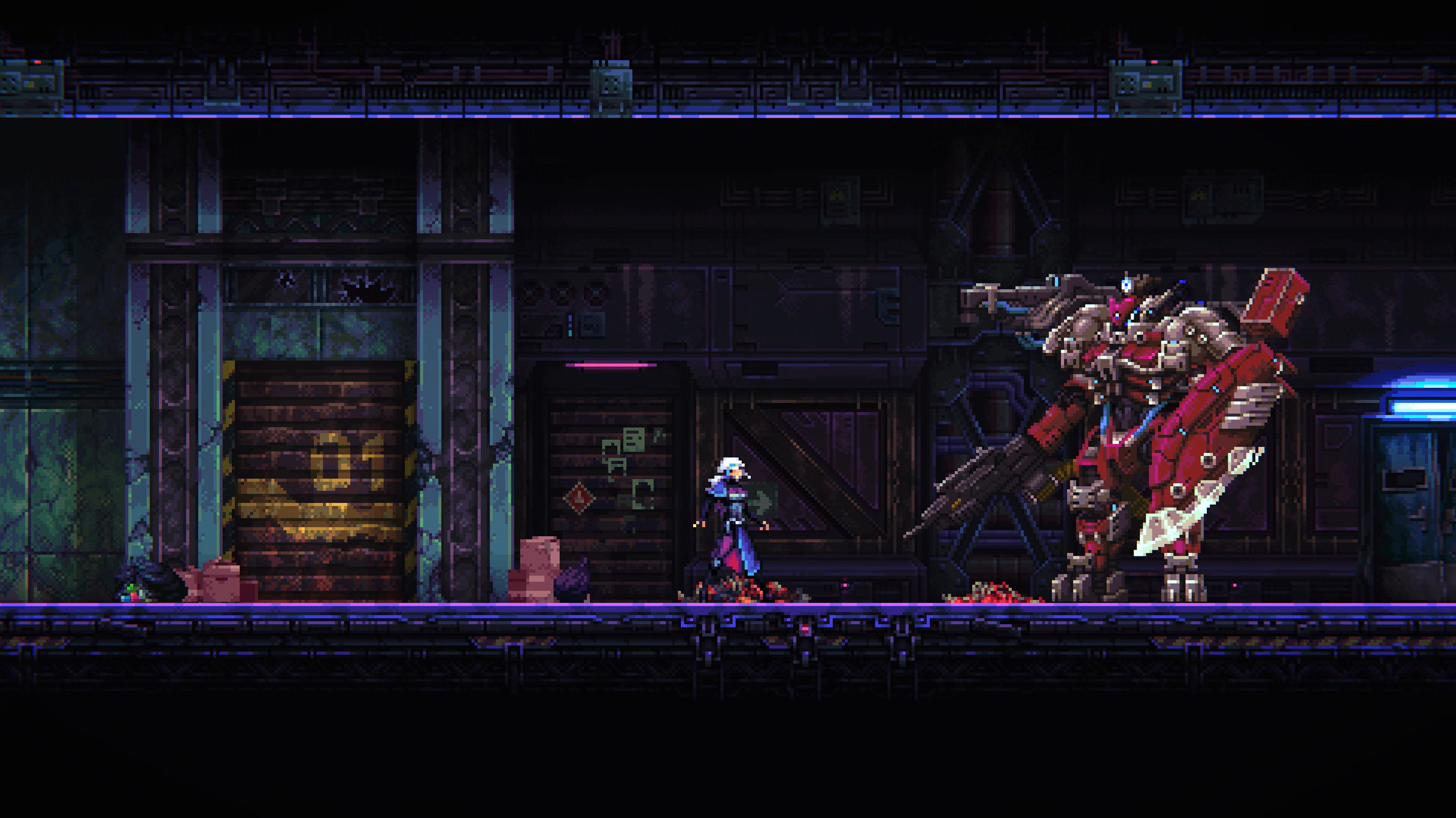 Screens and art from a retro game