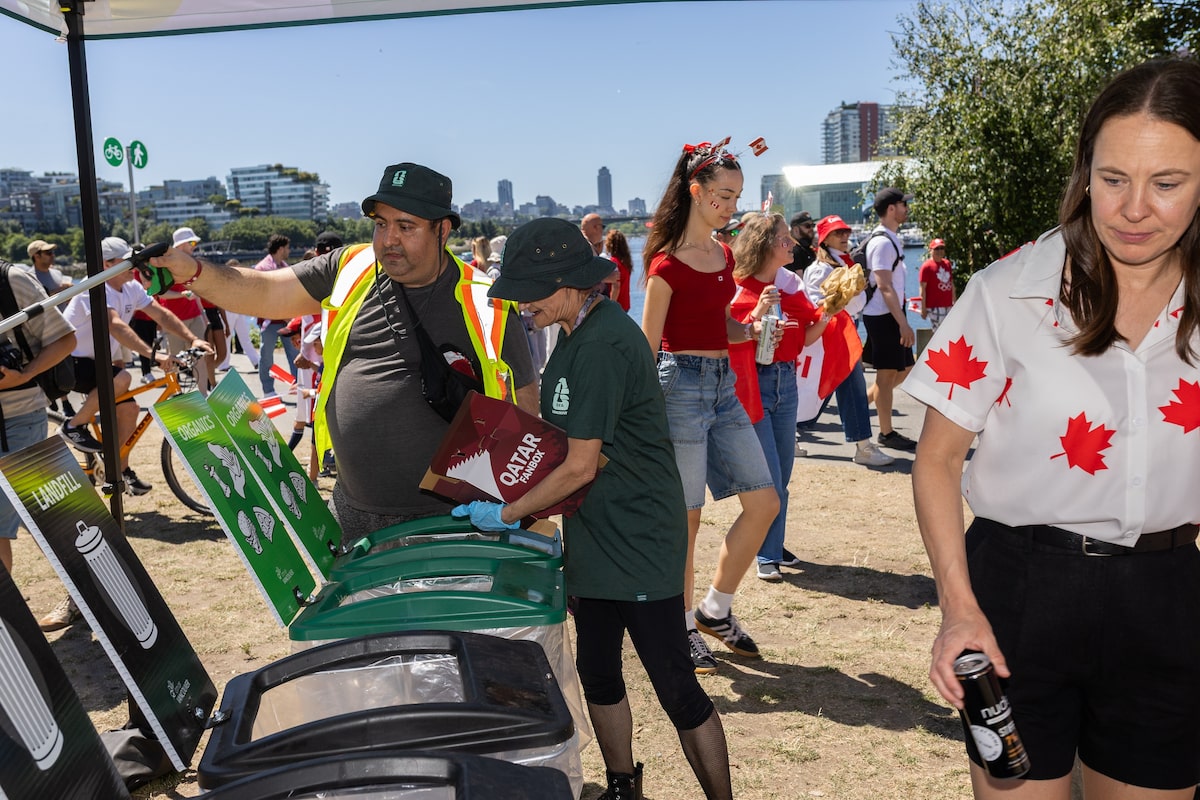 Taking out the trash: Vancouver binners hired to sort recyclables at World Cup venues