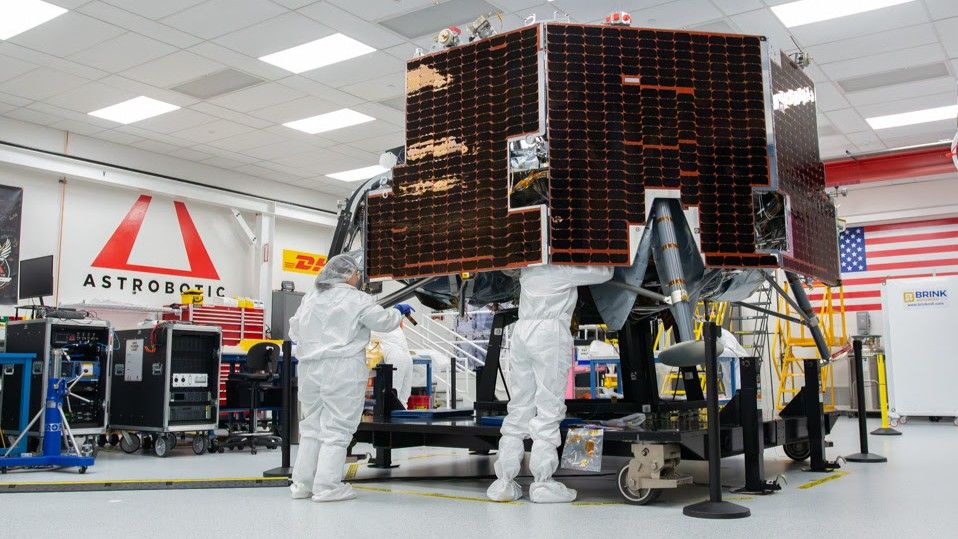 Astrobotic Technology&rsquo;s Griffin-1 lander in a clean room.