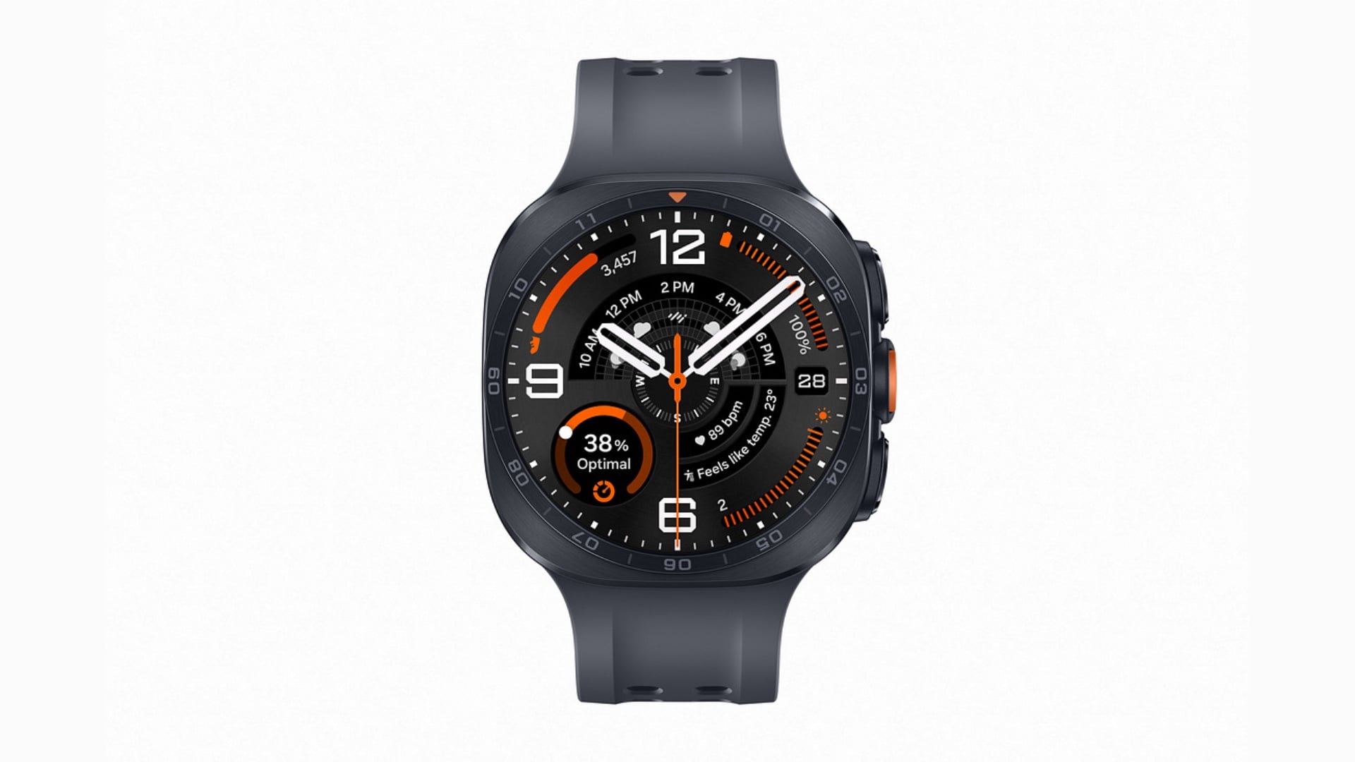 samsung galaxy watch ultra 2 titanium gray display