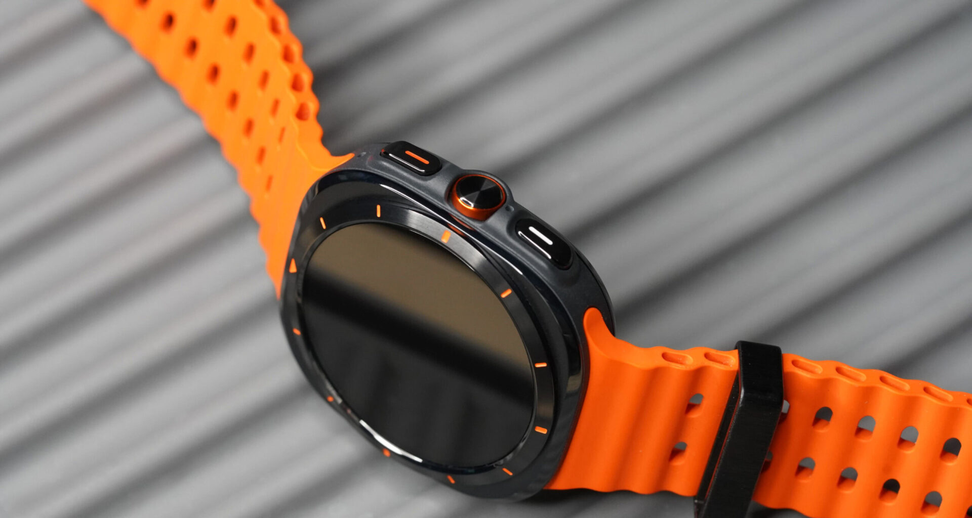 The Samsung Galaxy Watch Ultra introduces a third pusher-style button.
