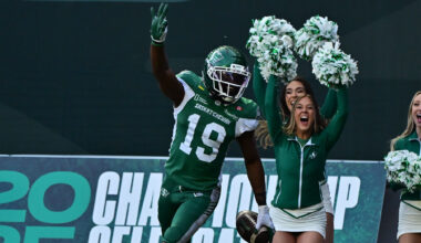 Samuel Emilus' hat-trick of touchdowns leads Riders to win in opening game