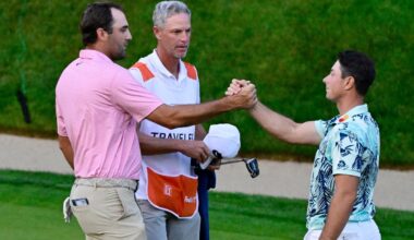 Scheffler makes clutch putt to force Monday playoff against Hovland in Travelers Championship