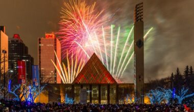 Canada Day fireworks and festivities in Edmonton
