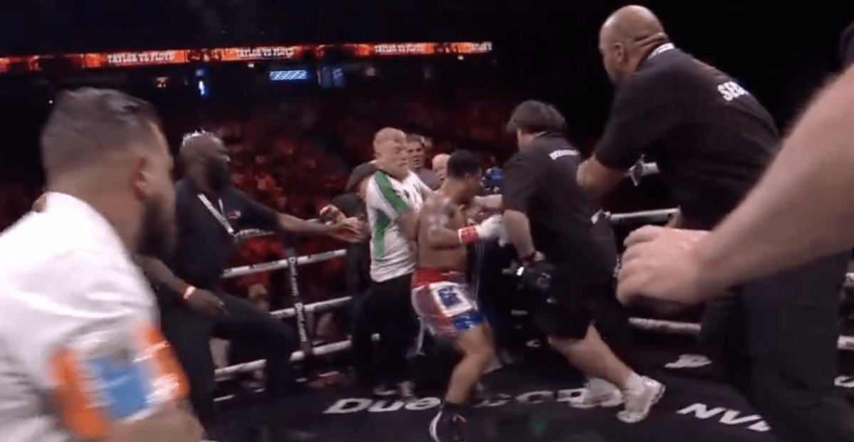 Video: Anthony Taylor attacks Matty Floyd after fight ends in controversial no-contest at Hall vs. Fury event