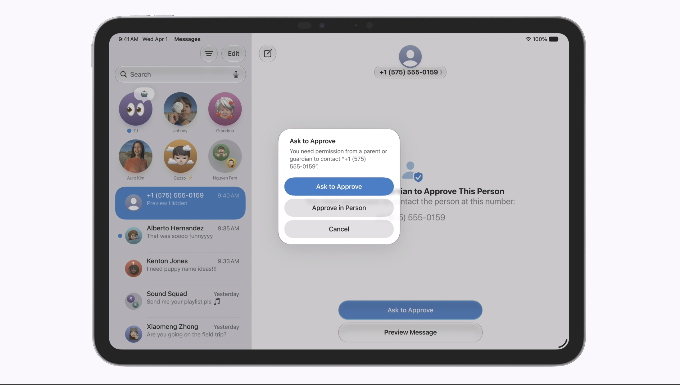 Communication Limits will now block gore and violent content in messages, alongside nudity, as well as letting you control who your child can communicate with.