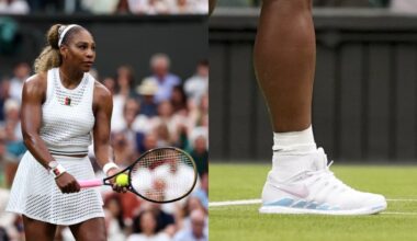 Serena Williams at Wimbledon in London on June 30, 2026.